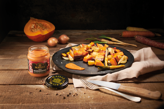 Légumes d'hiver rôtis & sauce bourguignonne Maille