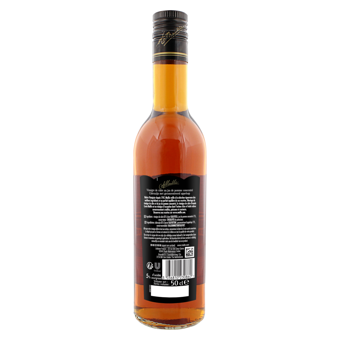 Vinaigre de Cidre adouci au Jus de Pomme Concentré 50 cl