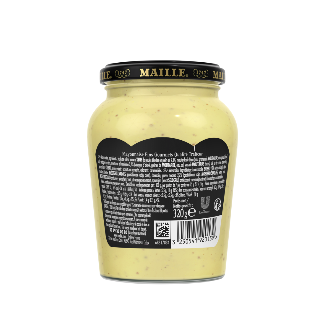 Mayonnaise Fins Gourmets Qualité traiteur bocal 320 G