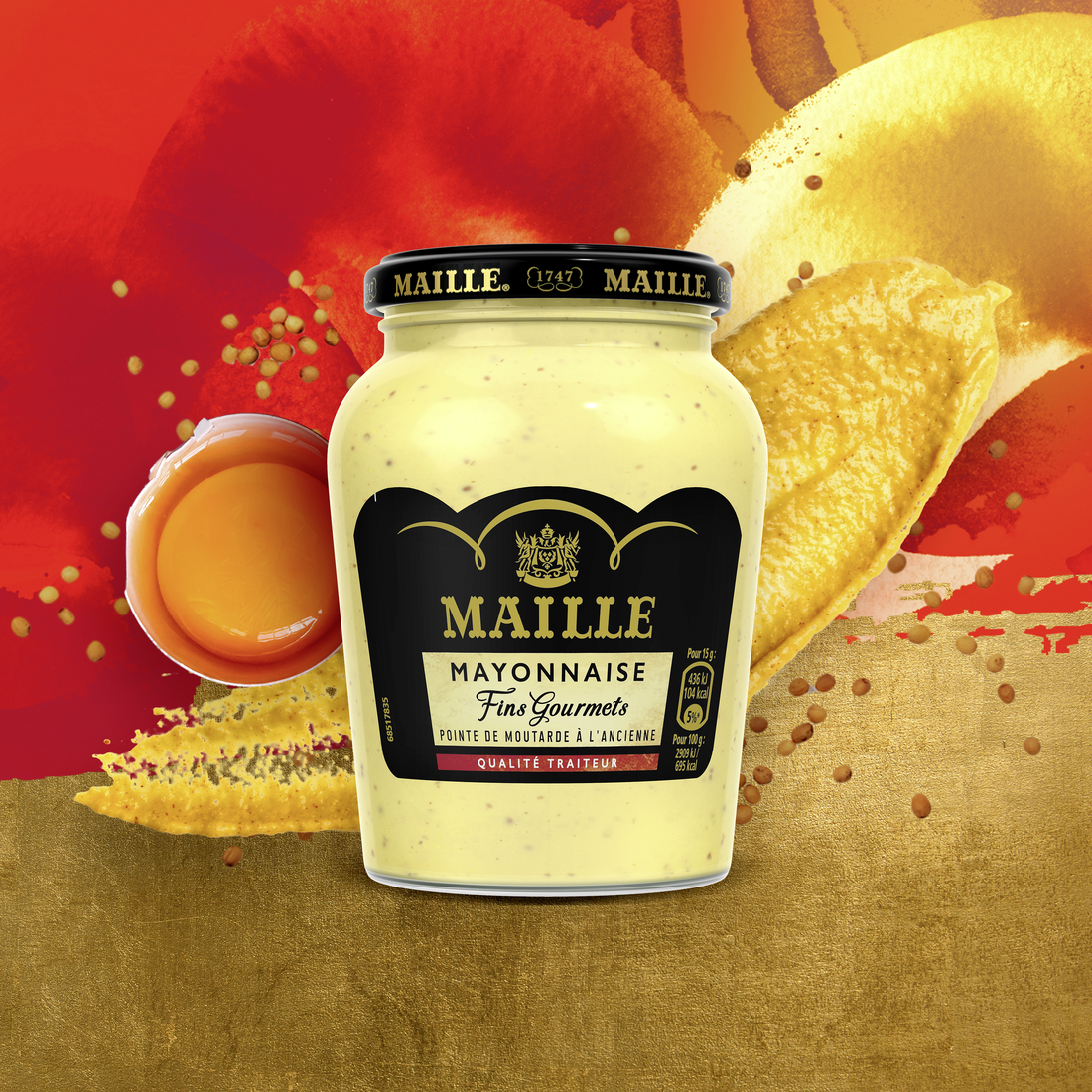 Mayonnaise Fins Gourmets Qualité traiteur bocal 320 G