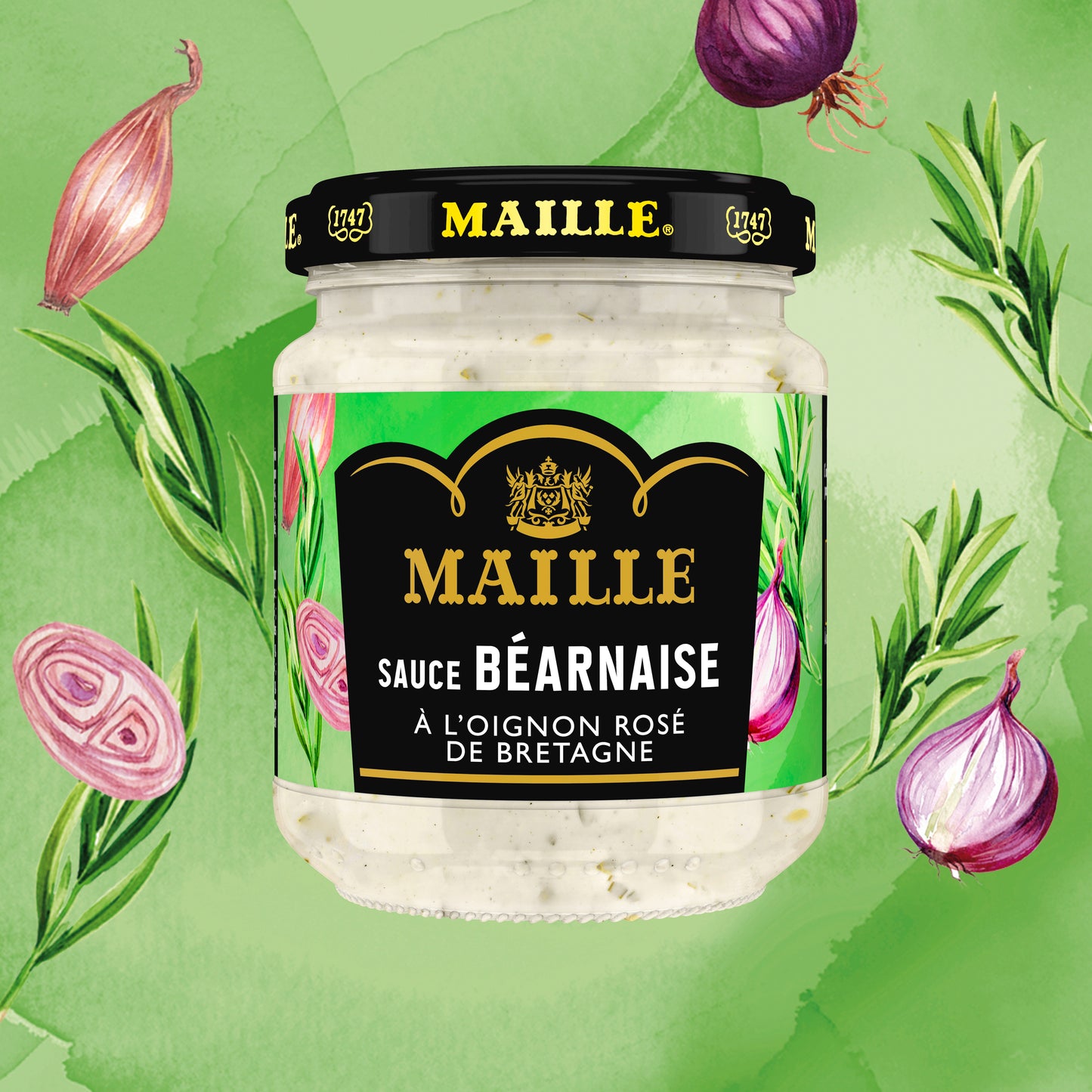 Maille Sauce Béarnaise, Oignon rosé de Bretagne, 185g