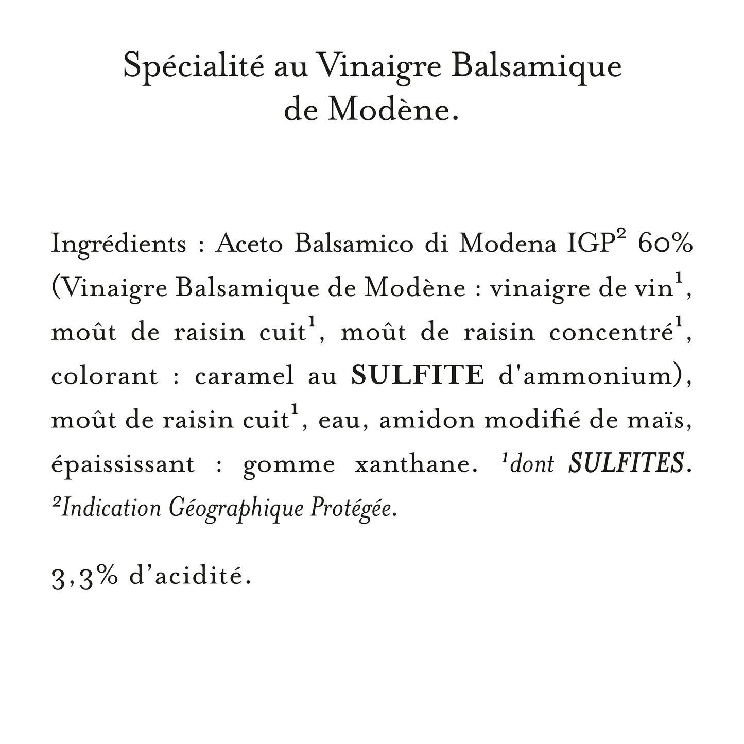 Velours de Vinaigre Balsamique de Modène 25 cl