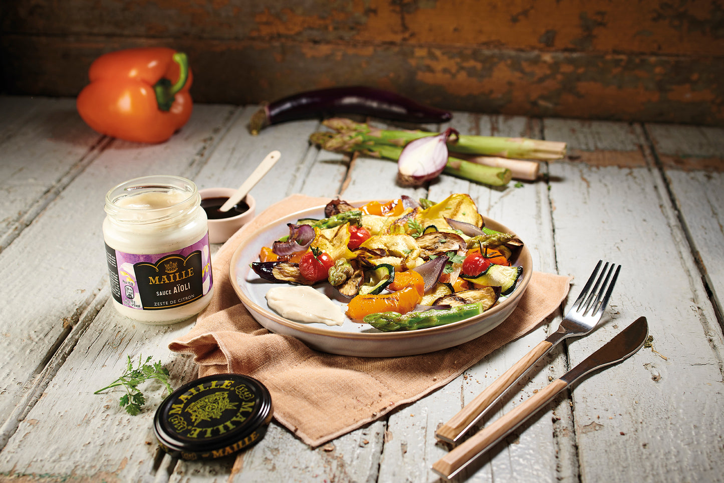 Maille Sauce Aïoli, Zeste de Citron, 185g