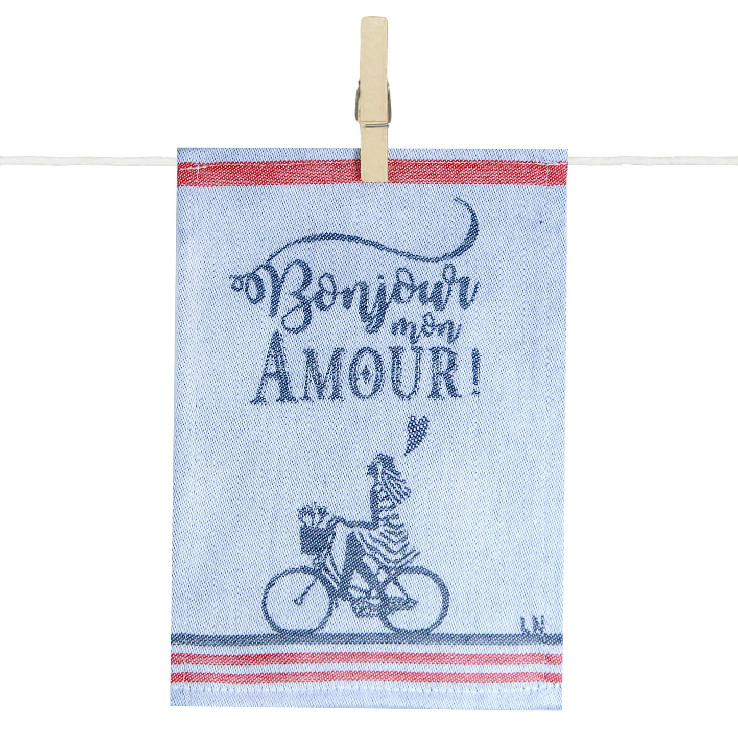 Para Tapas "Bonjour mon amour" fille tissé par la Maison Moutet