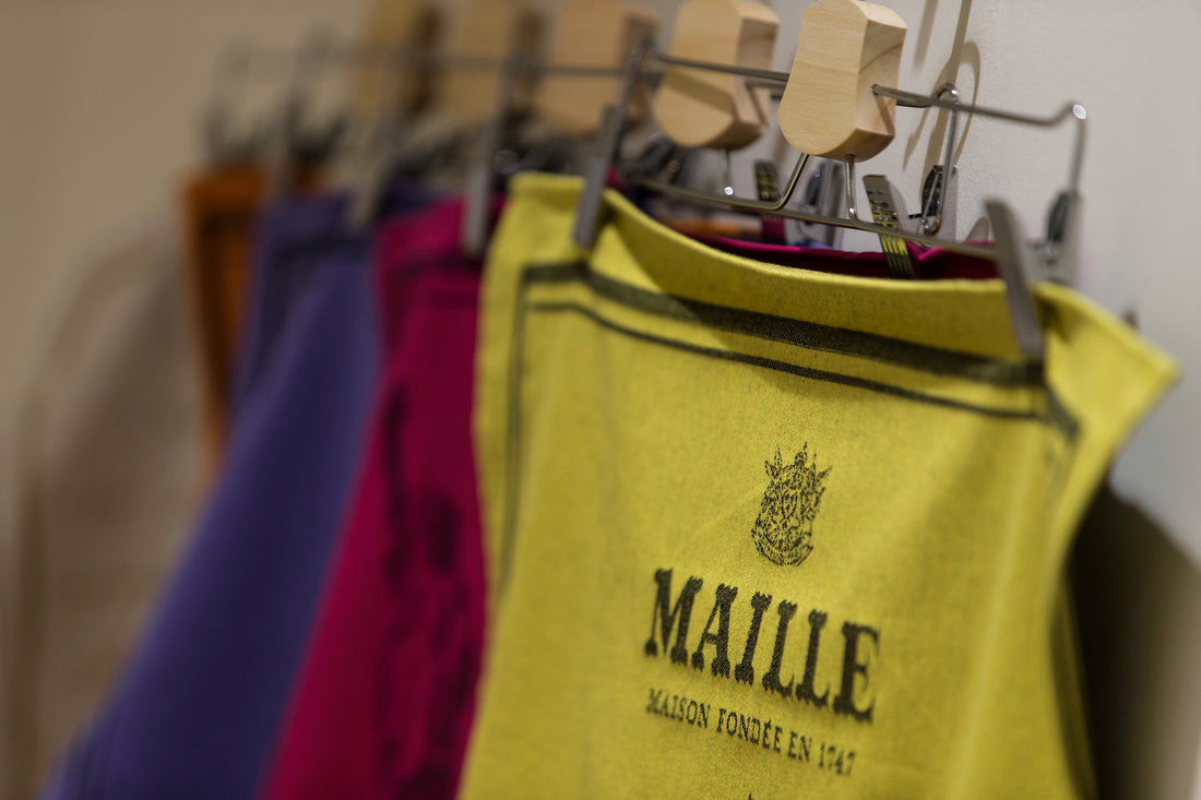 Linge de Maison, Torchon Dijon tissé par la Maison Moutet