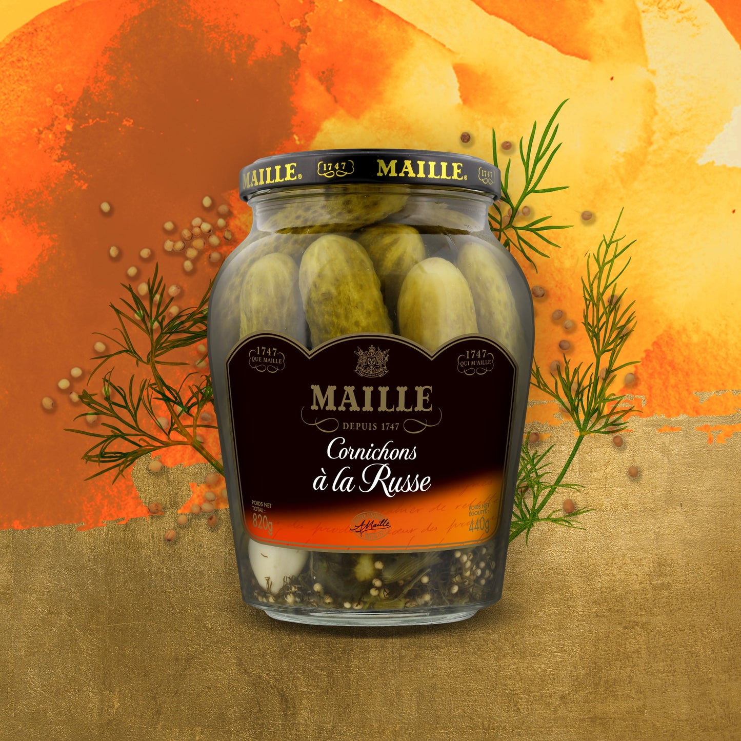 Cornichons à la Russe Bocal 440 g