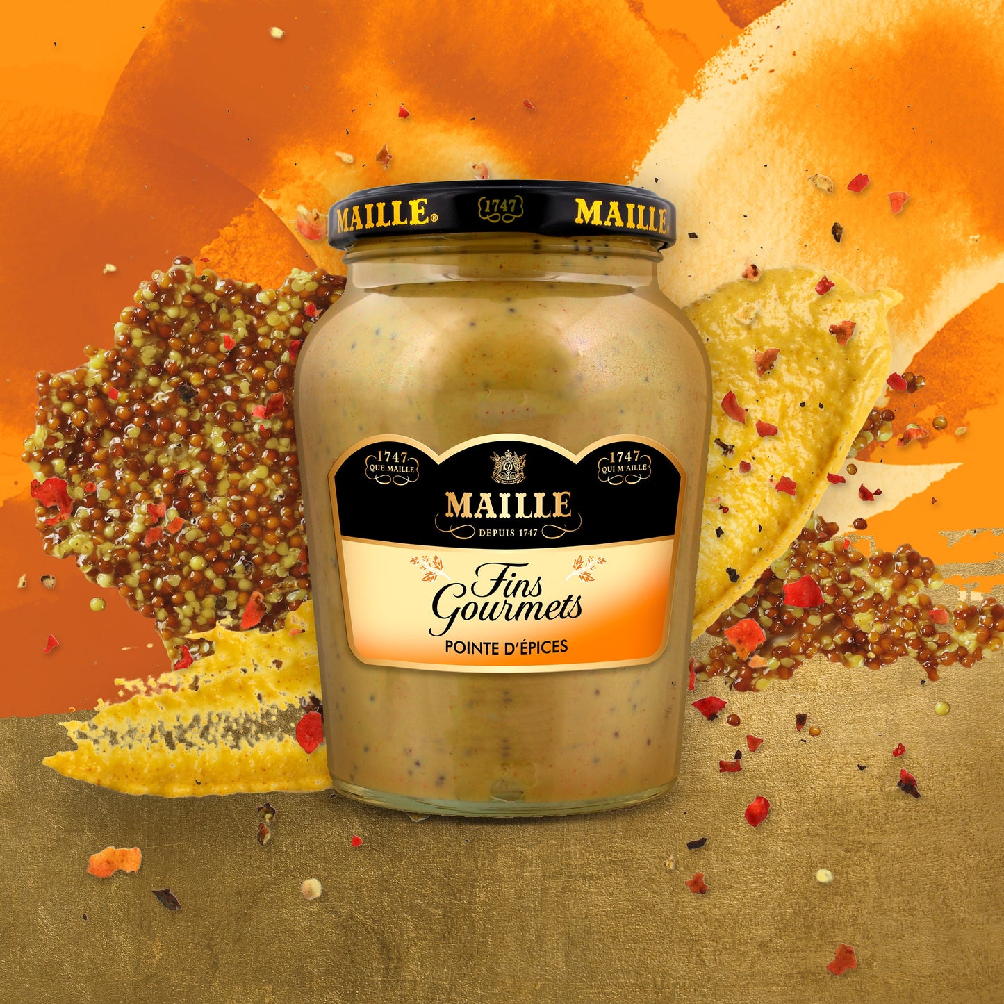 Spécialité à la Moutarde Fins Gourmets Pointe d'Épices Bocal 340 g