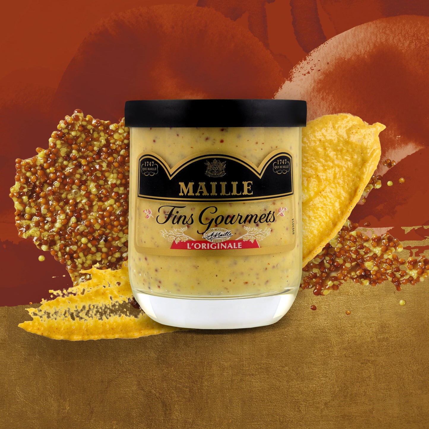 Maille Fins Gourmets l’Originale spécialité aux deux moutardes et au vin blanc verrine 155 g