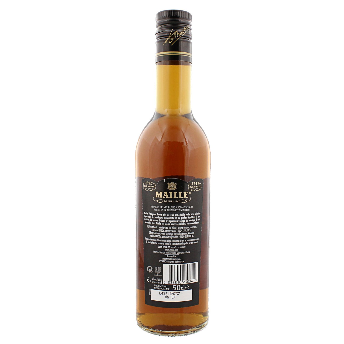 Vinaigre de Vin Blanc Aromatisé Noix 50 cl