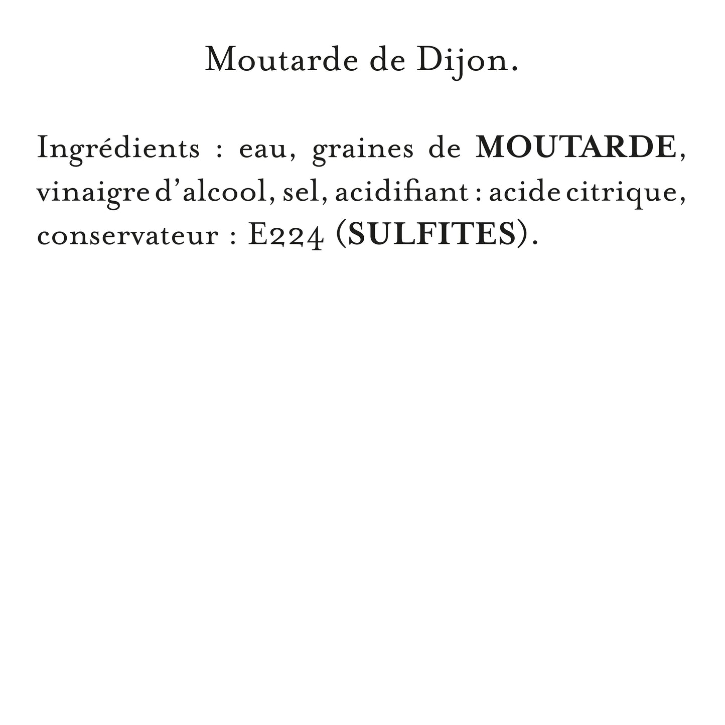 Moutarde de Dijon L'Originale, 215 g
