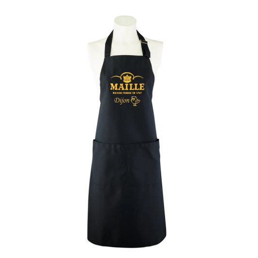 Tablier Noir Brodé Dijon