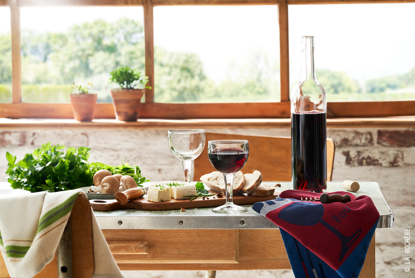 Torchon Blason Maille Tissé par la Maison Moutet