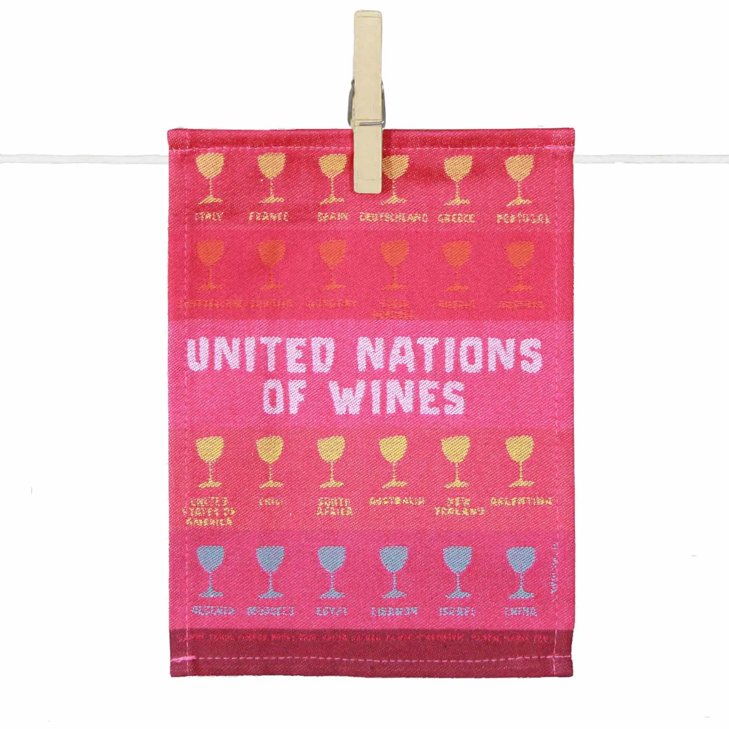Para tapas United Nations Of Wine tissé par la Maison Moutet