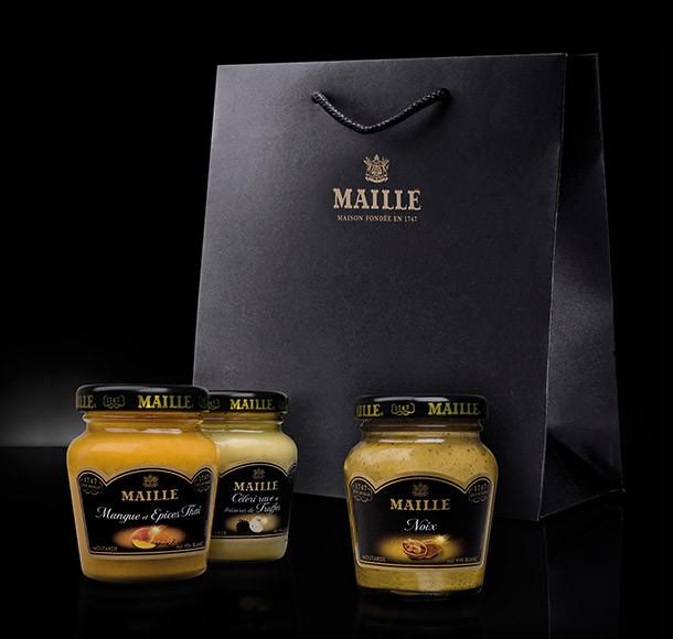 Maille Moutarde au Bleu