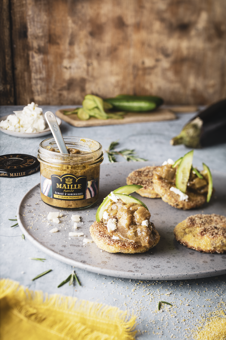 Petites Pitas express à l’écrasé d’Aubergine