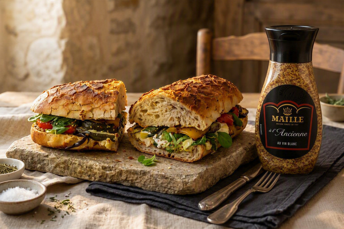 Tartinade chèvre-poivron à la moutarde | Maille