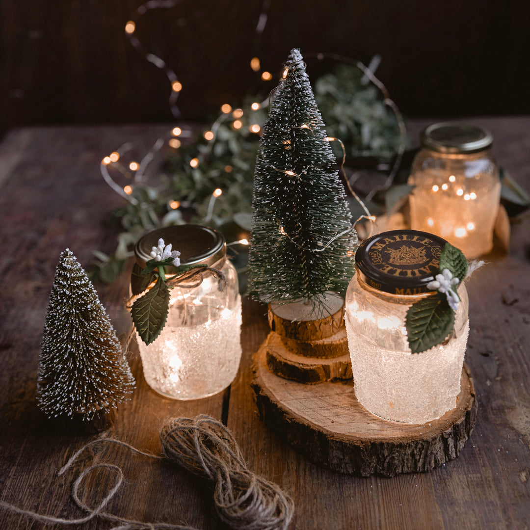 Bougie DIY Maille pour Noël