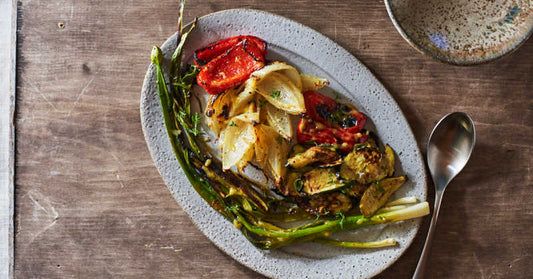 Légumes grillés et vinaigrette moutarde au miel