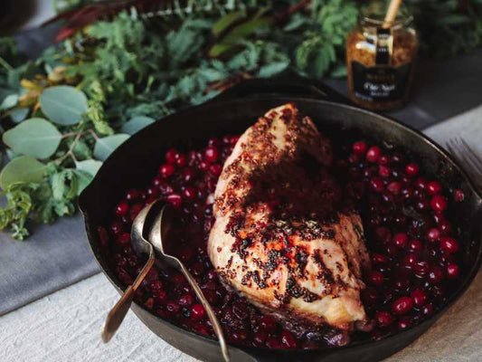 Dinde rôtie à la poêle avec Maille Moutarde L’Ancienne