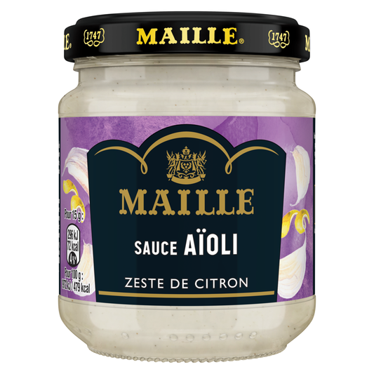 Maille Sauce Aïoli, Zeste de Citron, 185g