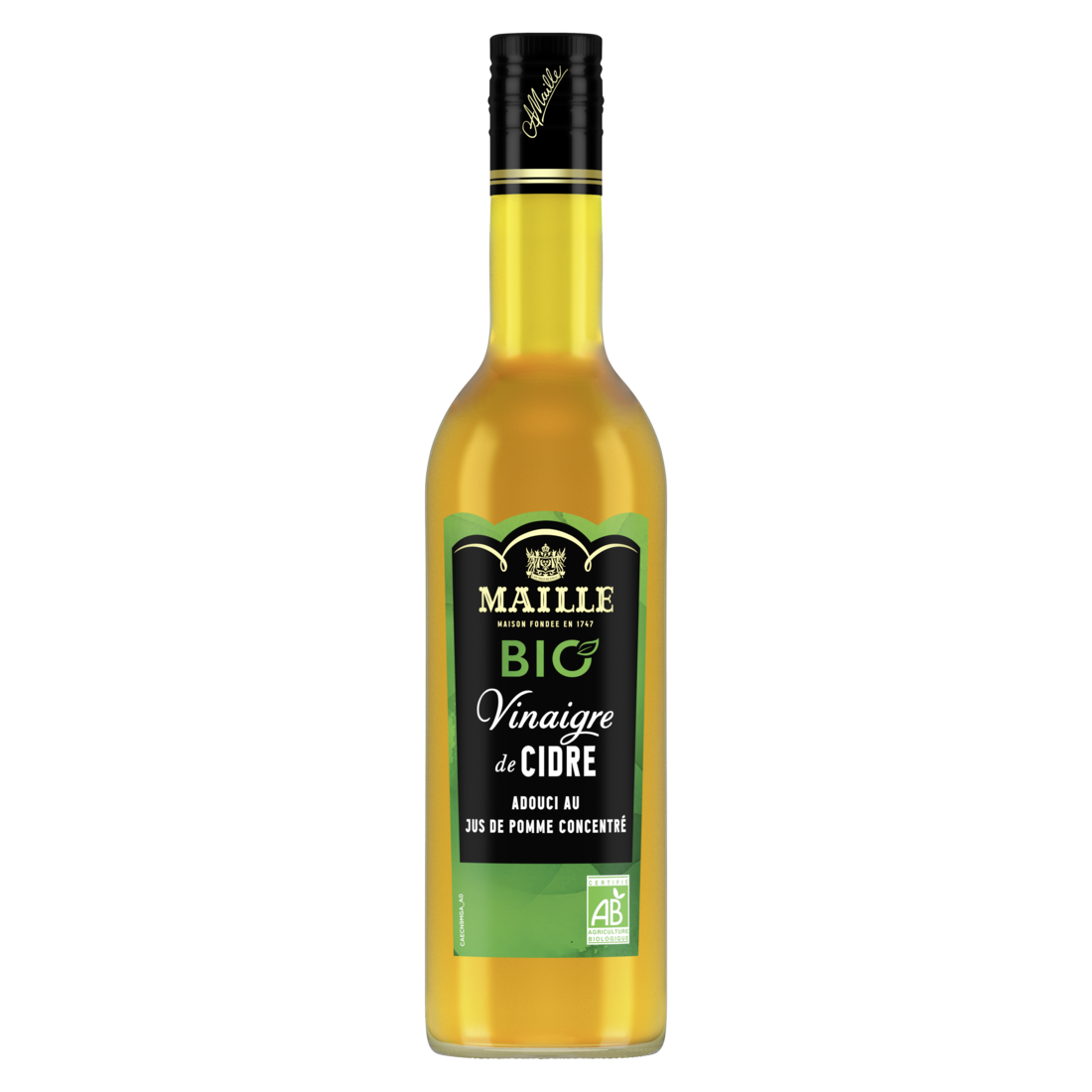 Maille Vinaigre de Cidre Adouci au Jus de Pomme Concentré BIO, 500 ml