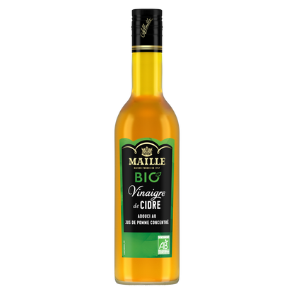 Maille Vinaigre de Cidre Adouci au Jus de Pomme Concentré BIO, 500 ml