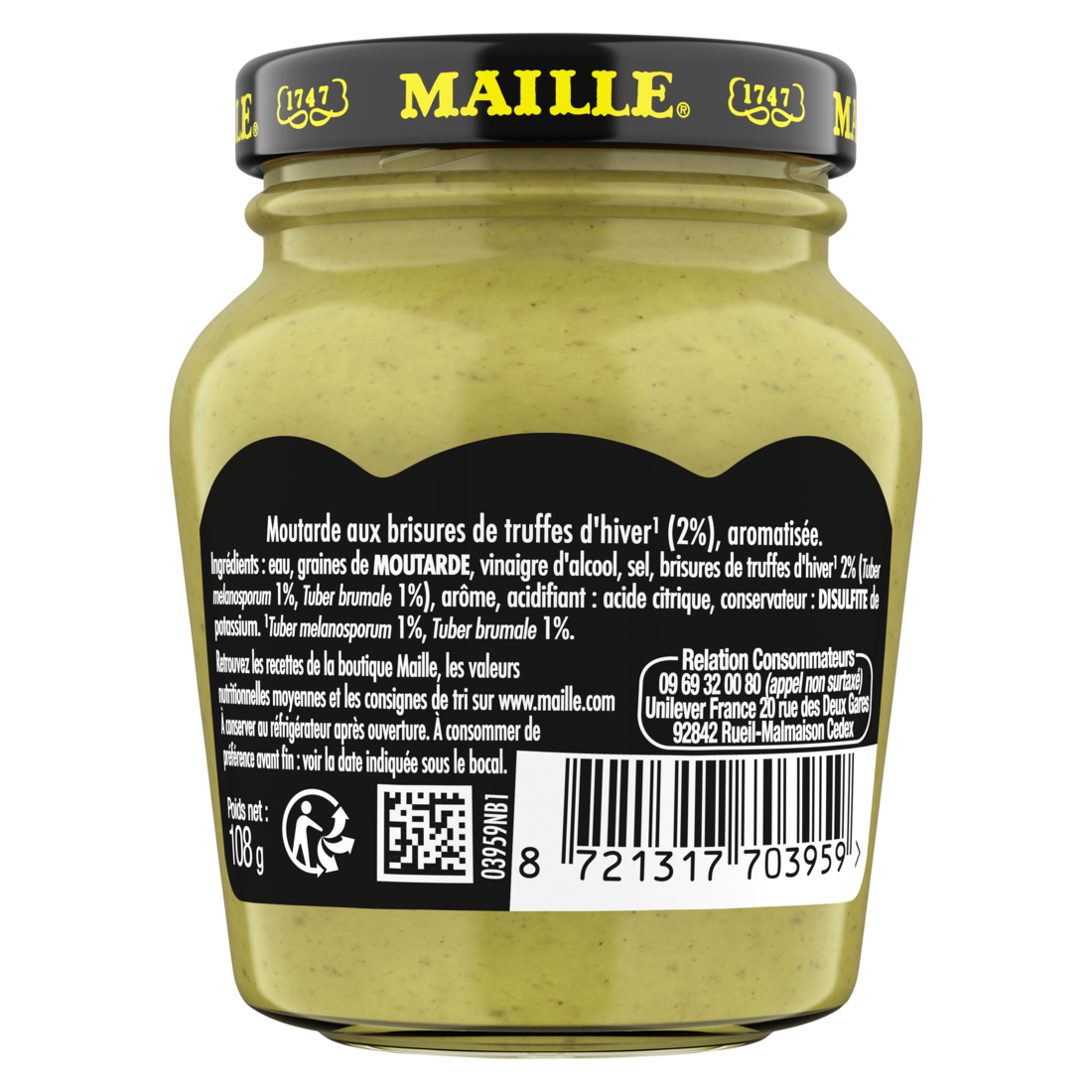 Moutarde aux brisures de truffe d'hiver, 108g