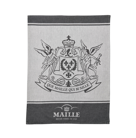 Torchon Blason Maille Tissé par la Maison Moutet
