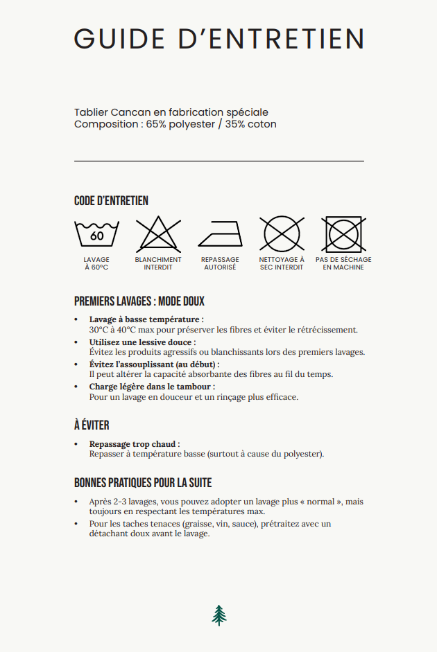 Guide d'entretien du tablier 