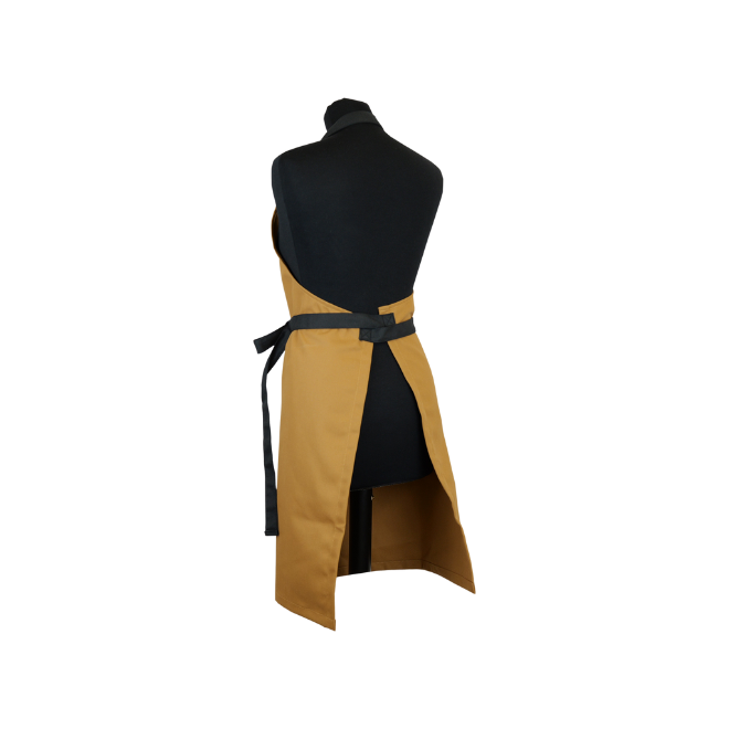 Tablier noir et caramel