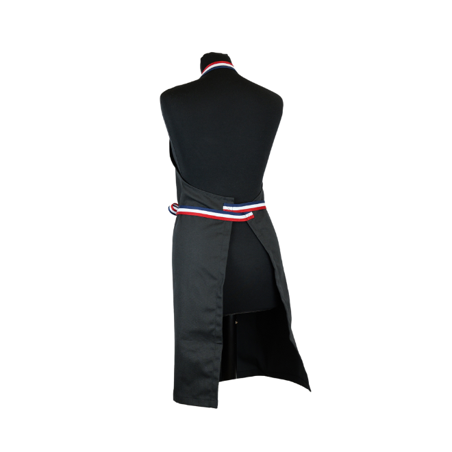Tablier noir et tricolore