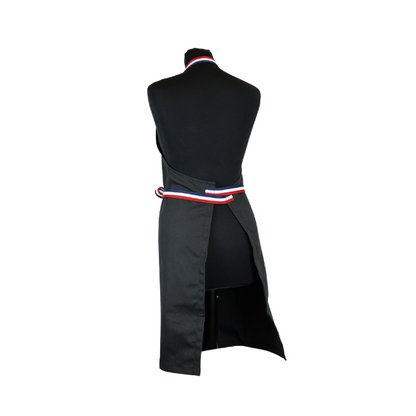 Tablier noir et tricolore