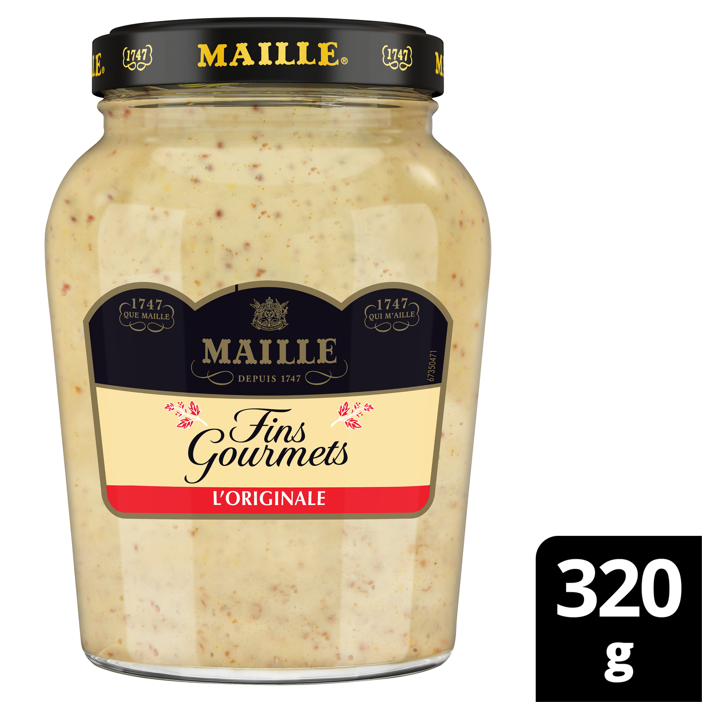 Maille Fins Gourmets L'Originale spécialité aux deux moutardes et au vin blanc Bocal 320g