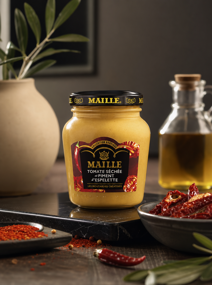 Moutarde Tomate Séchée et Piment d'Espelette, 108g