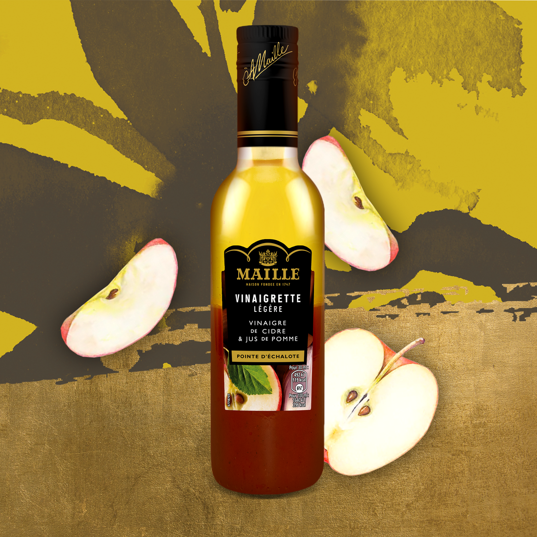 Vinaigrette Légère Vinaigre de Cidre Jus de Pomme Echalote 36 CL
