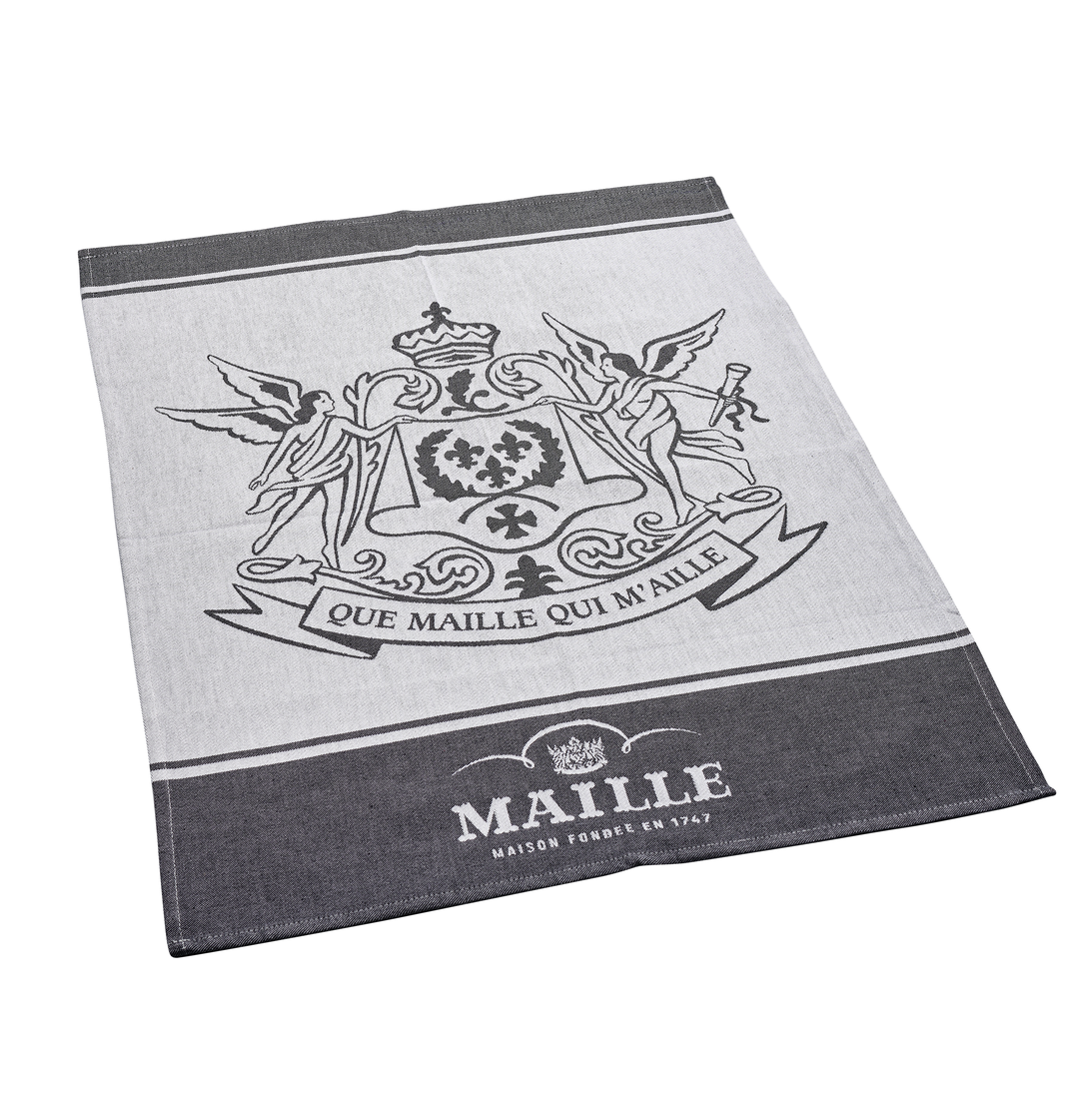 Torchon Blason Maille Tissé par la Maison Moutet