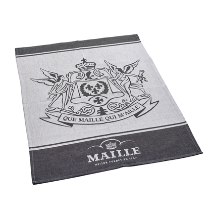 Torchon Blason Maille Tissé par la Maison Moutet
