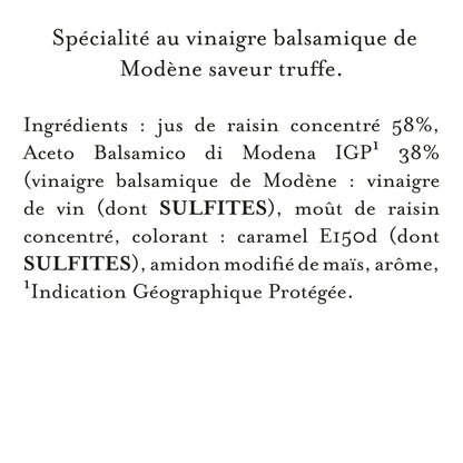 Velours de vinaigre balsamique de Modène saveur truffe, 25 cl