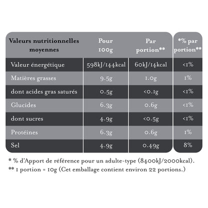 Moutarde à l'estragon, 108g