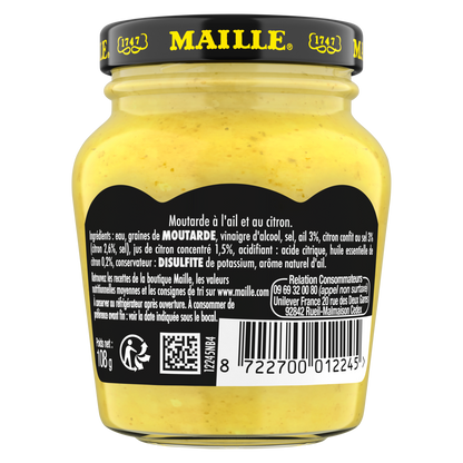 Moutarde Ail et Citron, 108g