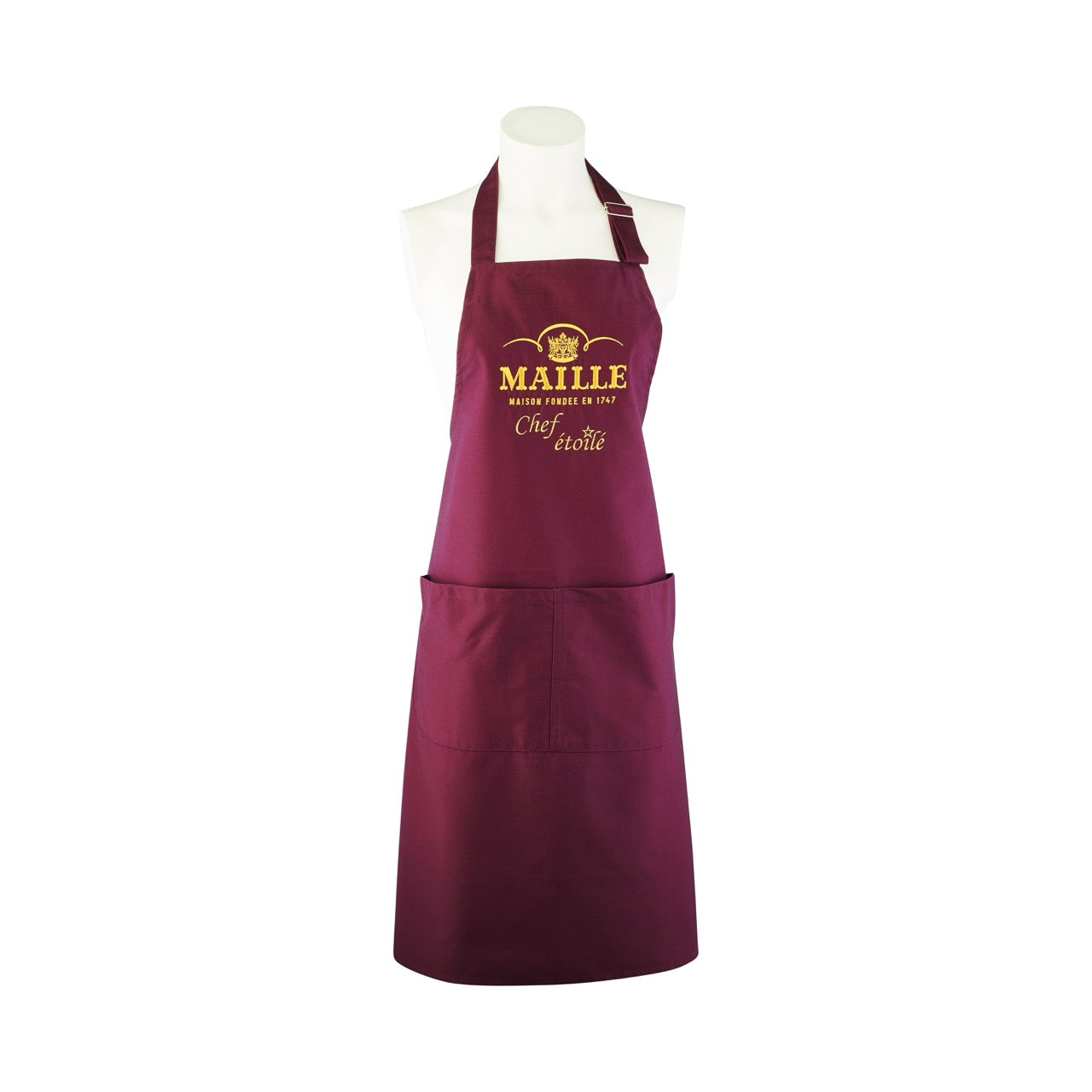Tablier Bordeaux Brodé Chef Etoilé